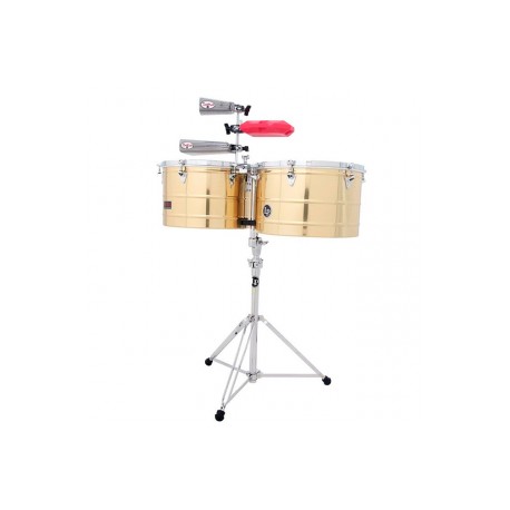 Timbales LP Prestige Thunder Timbs Latón 15″ & 16″ Con Atril LP1516-B